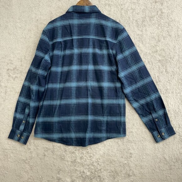 NEW Colorado Clothing Men's M Blue Plaid Flannel Shirt Long Sleeve Button-Up - Picture 3 of 9